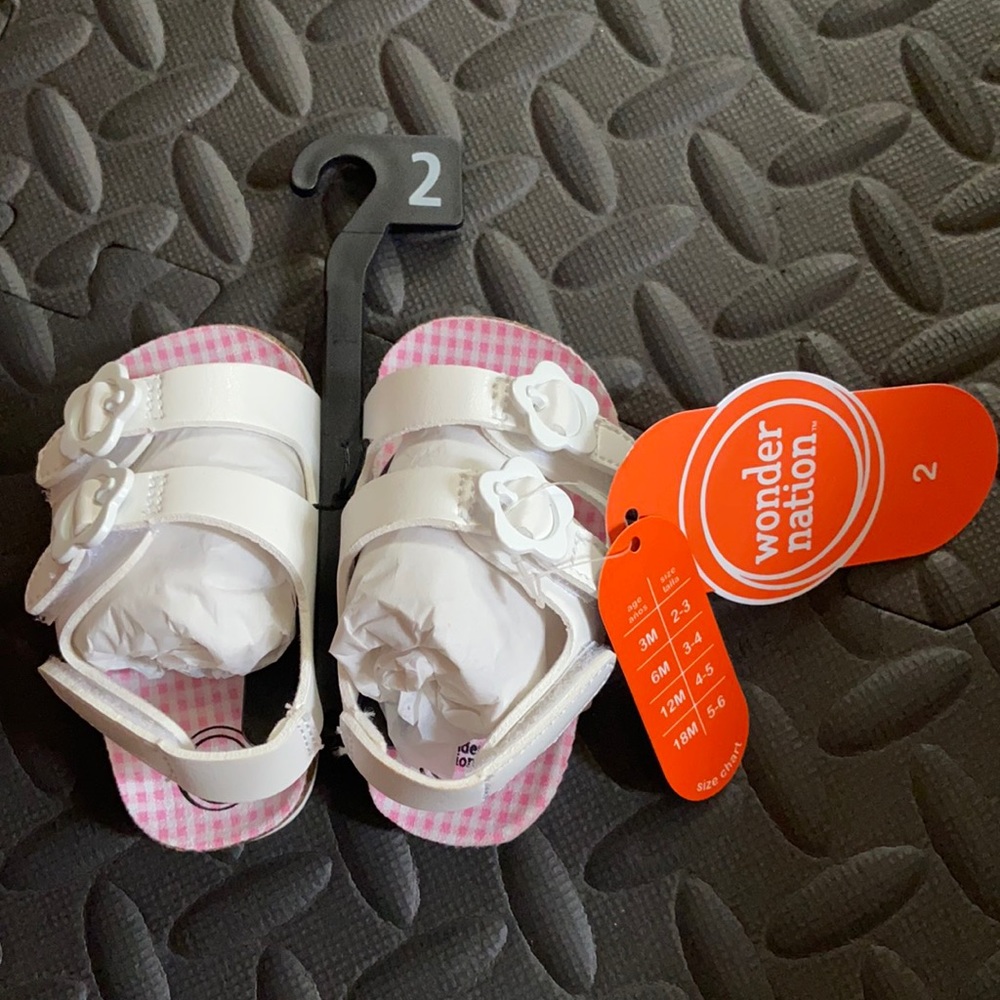 White baby sandals